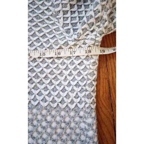 Madewell Geo-Block Pullover Sweater Women's Textured Gray Size S - Picture 7 of 8